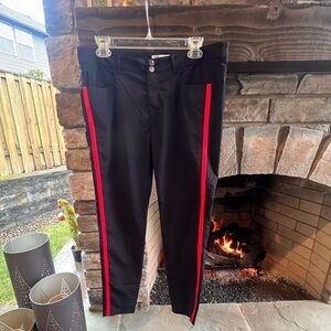 Anatomie Luisa Stylish Black Pants with Red Stripe Large